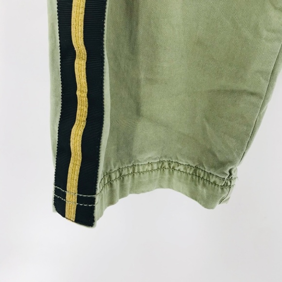 Zadig & Voltaire Pamela Cotton Trouser Pants Stripe Green Size 36 - Picture 5 of 8